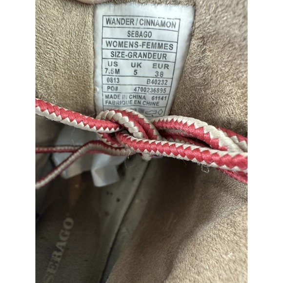 Sebago Wander Cinnamon Brown Hiking Boots Suede Ankle Chukka Women's Size 7.5 M - Picture 6 of 12